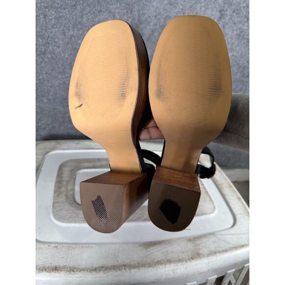 Mary Jane Black and Brown Heels - Picture 7 of 7